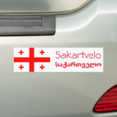 Vlag van de Republiek Georgië Bumpersticker (Op auto)