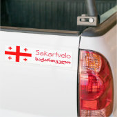 Vlag van de Republiek Georgië Bumpersticker (Op Truck)