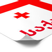 Vlag van de Republiek Georgië Poster (Hoek)