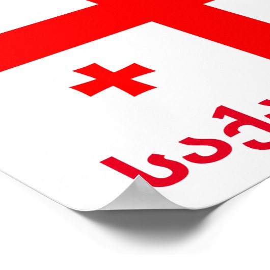 Vlag van de Republiek Georgië Poster (Hoek)