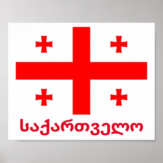 Vlag van de Republiek Georgië Poster (Voorkant)