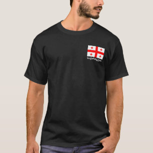 Vlag van de Republiek Georgië (Sakartvelo) T-Shi T-shirt
