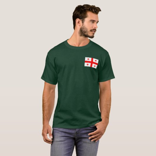 Vlag van de Republiek Georgië T-shirt (Voorkant volledig)