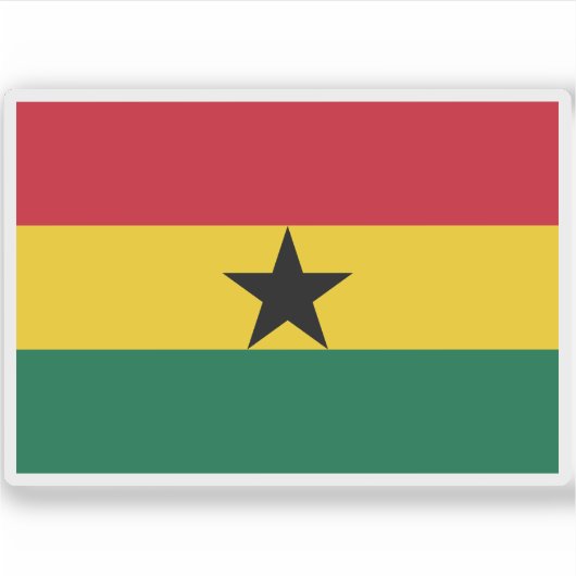 Vlag van de Republiek Ghana Sticker (Voorkant)