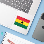 Vlag van de Republiek Ghana Sticker (Laptop met iPhone)