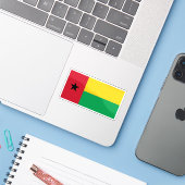 Vlag van de Republiek Guinee-Bissau Sticker (Laptop met iPhone)