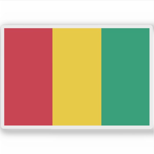 Vlag van de Republiek Guinee Sticker (Voorkant)