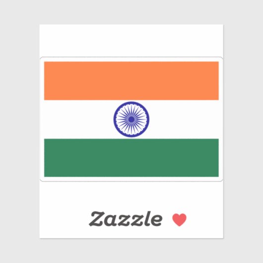Vlag van de Republiek India Sticker (Vel)