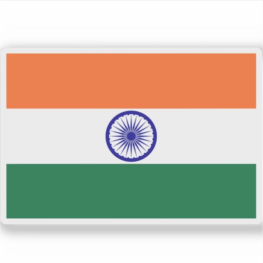 Vlag van de Republiek India Sticker (Voorkant)