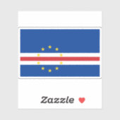 Vlag van de Republiek Kaapverdië (Kaapverdië) Sticker (Vel)