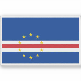 Vlag van de Republiek Kaapverdië (Kaapverdië) Sticker