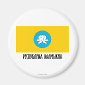 Vlag van de Republiek Kalmukkië Magneet (Voorkant)