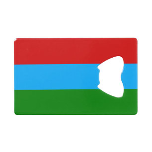 Vlag van de Republiek Karelië Creditkaart Flessenopener