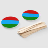 Vlag van de Republiek Karelië Handwaaier (Niet-gemonteerd)