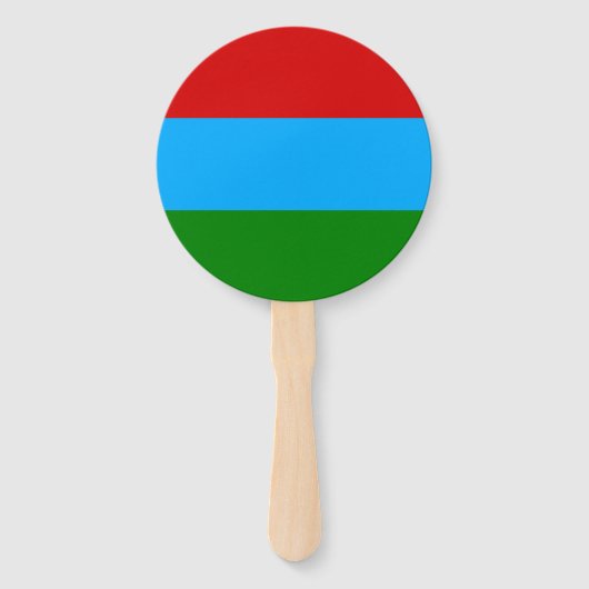 Vlag van de Republiek Karelië Handwaaier (Voorkant)