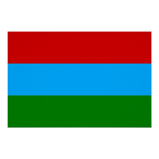 Vlag van de Republiek Karelië Perfect Poster (Voorkant)