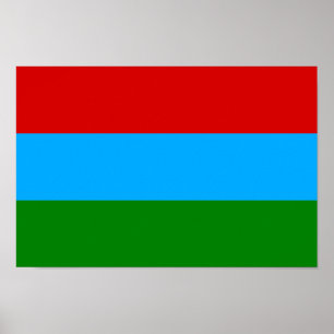 Vlag van de Republiek Karelië Poster