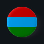 Vlag van de Republiek Karelië Ronde Button 5,7 Cm<br><div class="desc">Patriottische vlag van de Republiek Karelië</div>