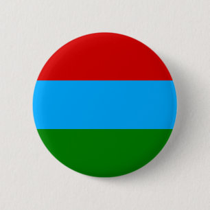 Vlag van de Republiek Karelië Ronde Button 5,7 Cm