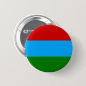 Vlag van de Republiek Karelië Ronde Button 5,7 Cm (Voorkant /achterkant)