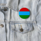 Vlag van de Republiek Karelië Ronde Button 5,7 Cm (In situ)