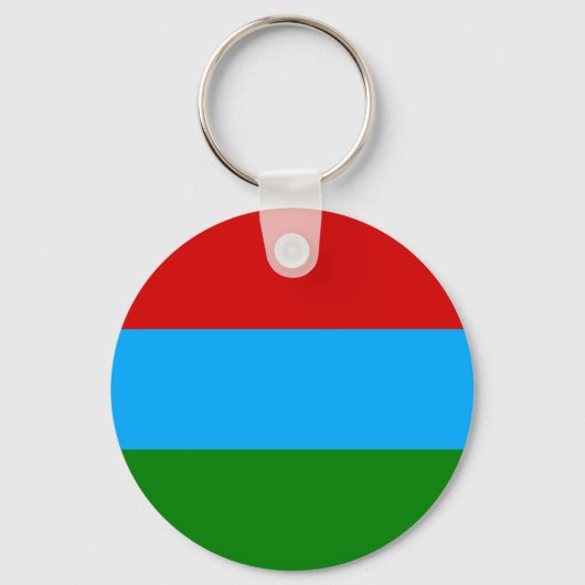 Vlag van de Republiek Karelië Sleutelhanger (Voorkant)