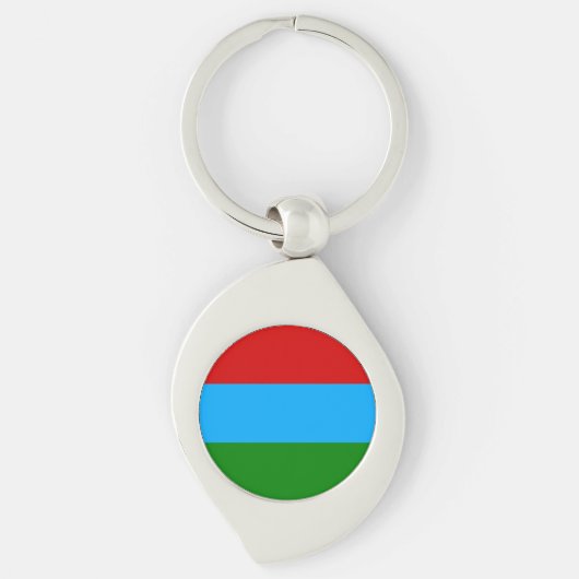Vlag van de Republiek Karelië Sleutelhanger (Voorkant)