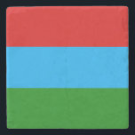 Vlag van de Republiek Karelië Stenen Onderzetter<br><div class="desc">Patriottische vlag van de Republiek Karelië</div>