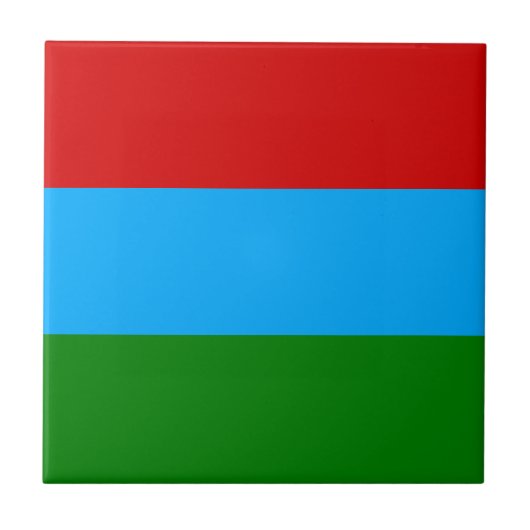 Vlag van de Republiek Karelië Tegeltje (Voorkant)