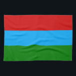 Vlag van de Republiek Karelië Theedoek<br><div class="desc">Patriottische vlag van de Republiek Karelië</div>