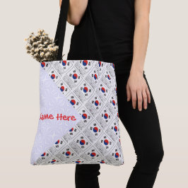 Vlag van de Republiek Korea Persoonlijk betegeld Tote Bag