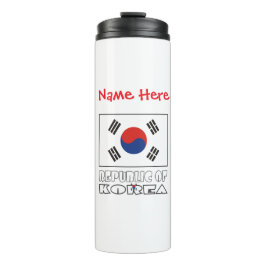 Vlag van de Republiek Korea Persoonlijk gemaakt Thermosbeker
