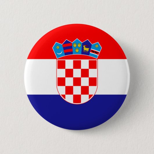 Vlag van de Republiek Kroatië Ronde Button 5,7 Cm (Voorkant)