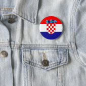 Vlag van de Republiek Kroatië Ronde Button 5,7 Cm (In situ)