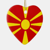 Vlag van de Republiek Macedonië Keramisch Ornament (Rechts)
