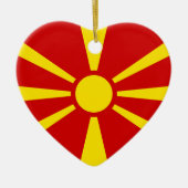 Vlag van de Republiek Macedonië Keramisch Ornament (Voorkant)
