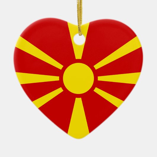 Vlag van de Republiek Macedonië Keramisch Ornament (Voorkant)