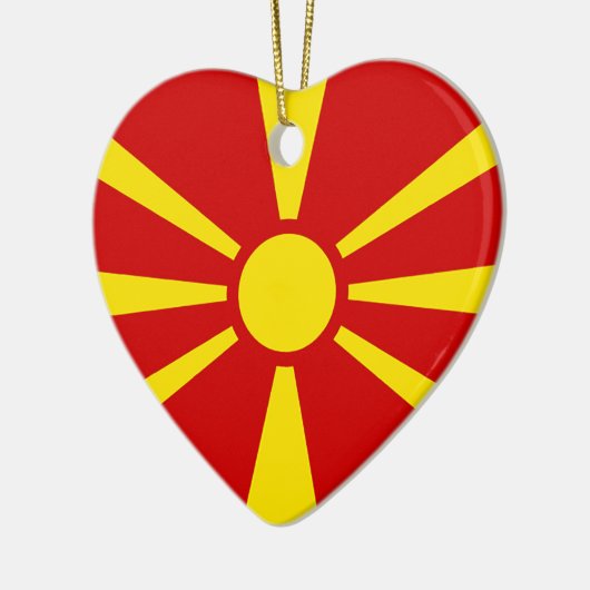 Vlag van de Republiek Macedonië Keramisch Ornament (Links)