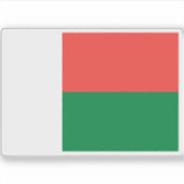 Vlag van de Republiek Madagaskar Sticker (Voorkant)