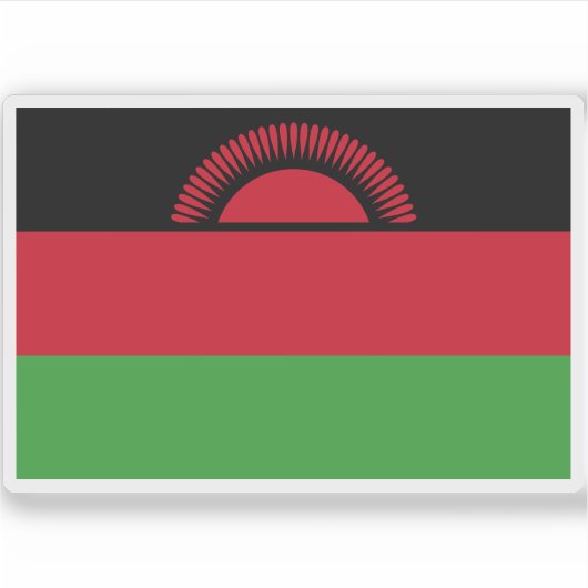 Vlag van de Republiek Malawi Sticker (Voorkant)