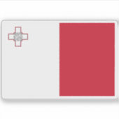 Vlag van de Republiek Malta Sticker (Voorkant)