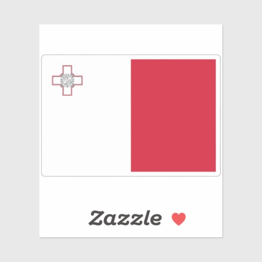 Vlag van de Republiek Malta Sticker (Vel)