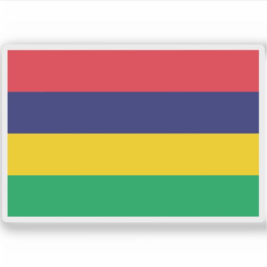 Vlag van de Republiek Mauritius Sticker (Voorkant)