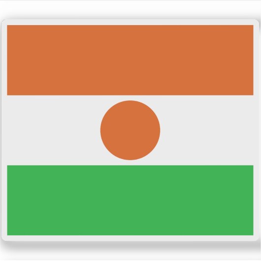 Vlag van de Republiek Niger Sticker (Voorkant)