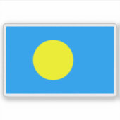 Vlag van de Republiek Palau Sticker (Voorkant)