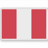 Vlag van de Republiek Peru Sticker (Voorkant)