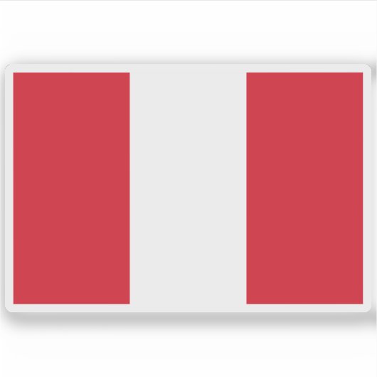 Vlag van de Republiek Peru Sticker (Voorkant)