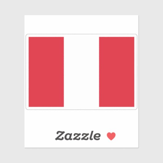 Vlag van de Republiek Peru Sticker (Vel)