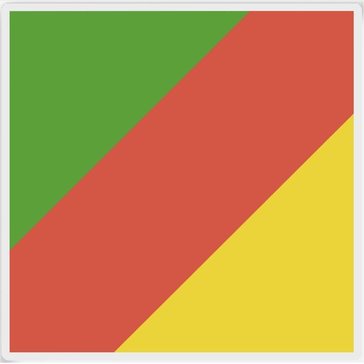 Vlag van de Republiek Piratini Sticker (Voorkant)