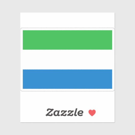 Vlag van de Republiek Sierra Leone Sticker (Vel)